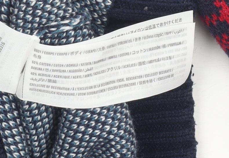 Hollister Womens Multicoloured Check Knit V-Neck Cardigan XS