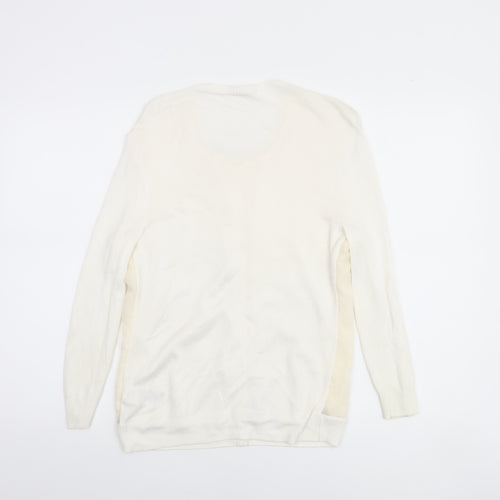 Kaliko Women’s Ivory Crew Neck Long Sleeve Cardigan Size 12