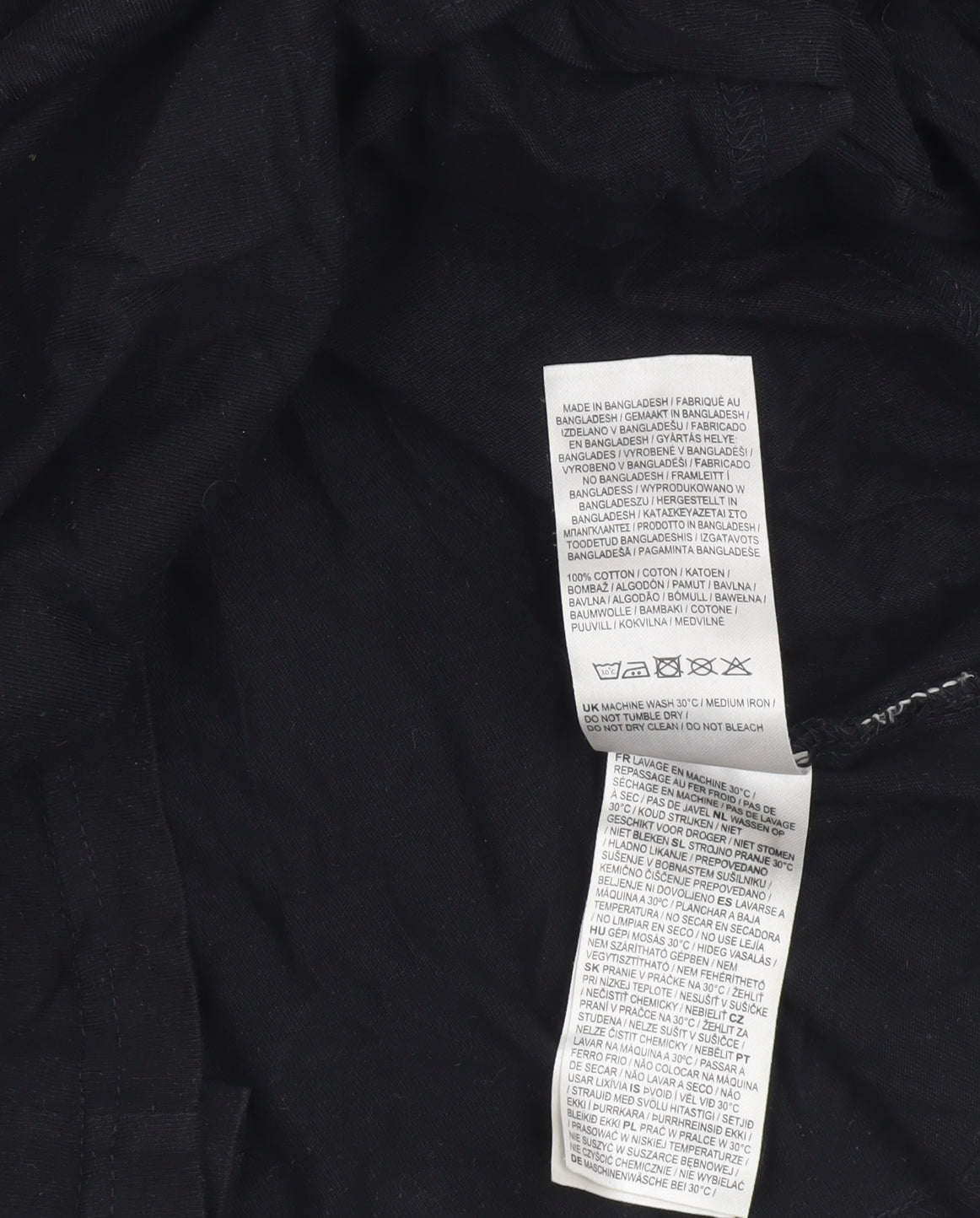 Lee Cooper Men's Black V-Neck Short Sleeve Cotton T-Shirt Size L