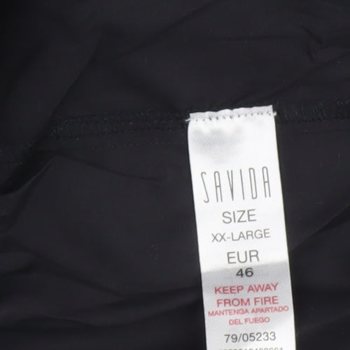 Savida Women’s Black Cotton Midi Slip Dress Size 18