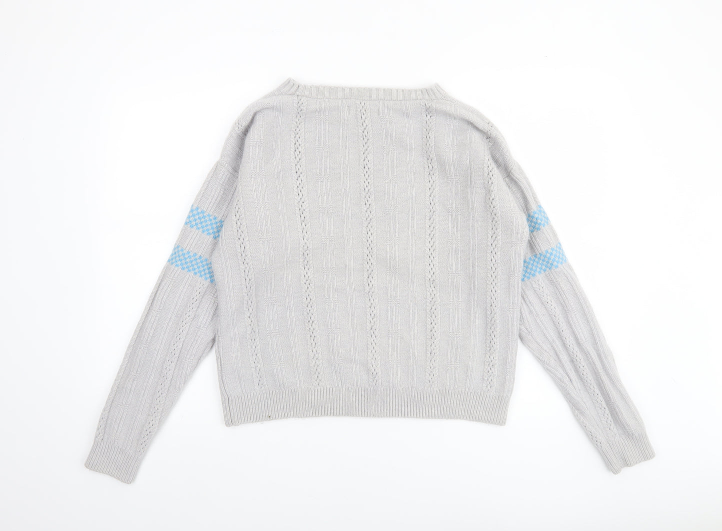 Howies Women Grey Cable-Knit Wool Blend Jumper M