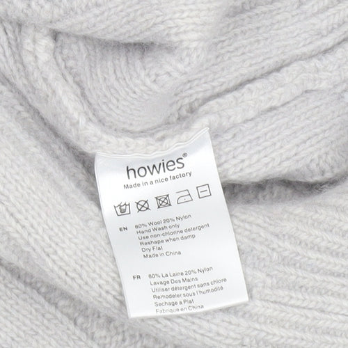 Howies Women Grey Cable-Knit Wool Blend Jumper M