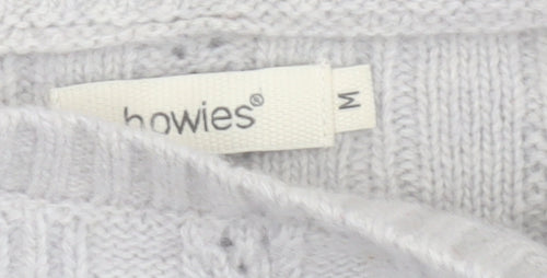 Howies Women Grey Cable-Knit Wool Blend Jumper M