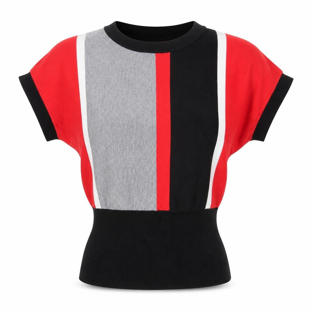 Front view of Wallis Petite Women's Multicoloured Striped jumper, size S