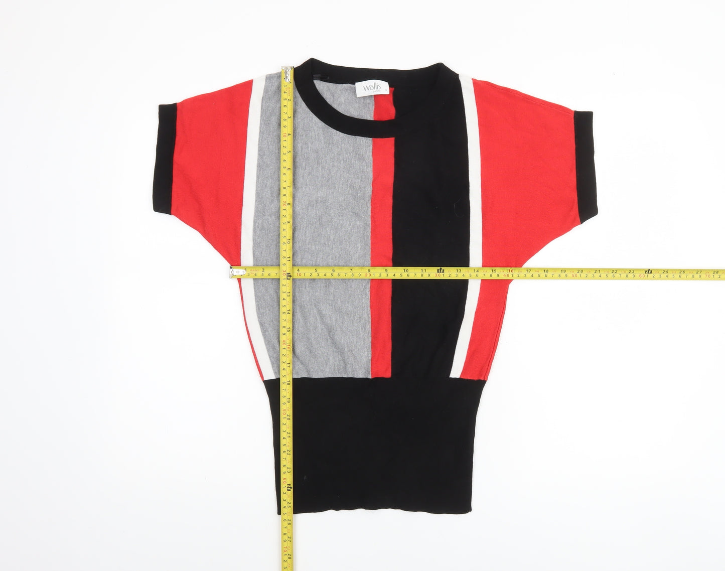 Wallis Petite Women's Multicoloured Striped Pullover Jumper Size S