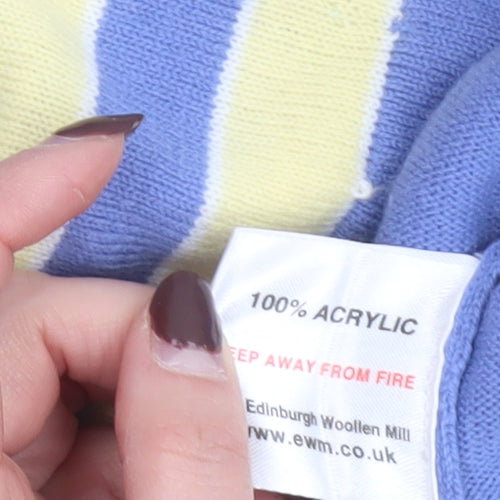 Honor Millburn Women's Blue Striped Open Knit Cardigan Size S 10-12