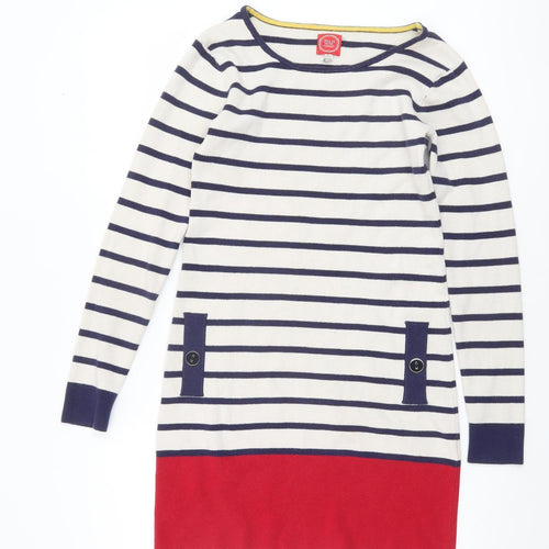 Joules Women’s Multicoloured Striped Tunic Jumper Size 8