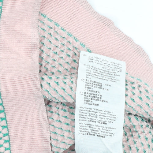 Esprit Women's Pink XS Mock Neck Short Sleeve Knit Top