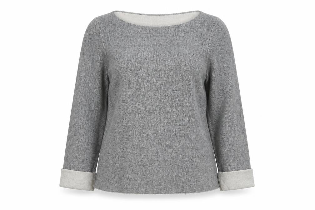 Front view of Cynthia Rowley Women Grey Wool Blend jumper, size M