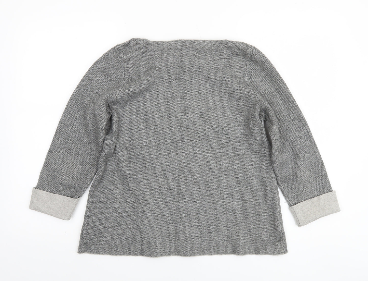 Cynthia Rowley Women Grey Wool Blend Pullover Jumper Size M