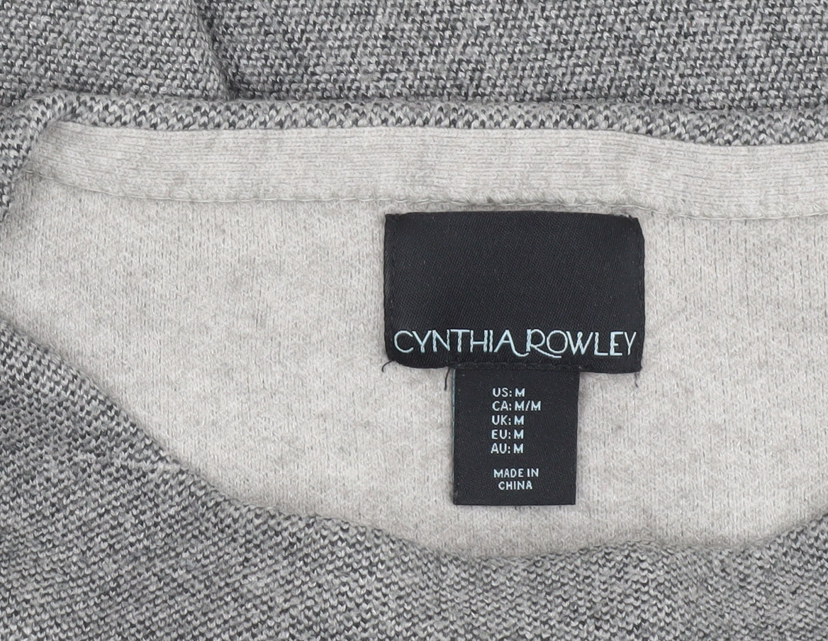 Cynthia Rowley Women Grey Wool Blend Pullover Jumper Size M