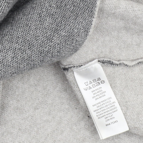 Cynthia Rowley Women Grey Wool Blend Pullover Jumper Size M