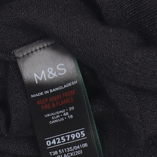 Marks and Spencer Women's Black Long Sleeve Cardigan Size 20