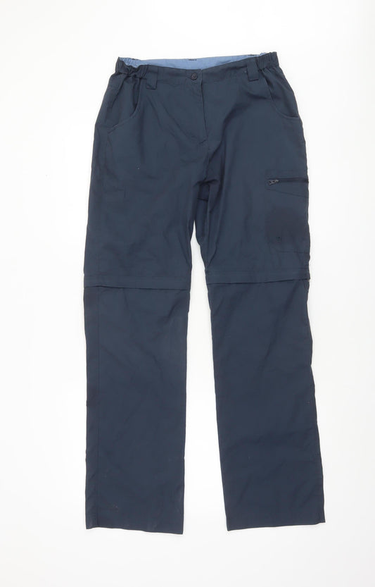 Mountain Warehouse Womens Blue Cargo Trousers UK 10 Lightweight Outdoor Pants