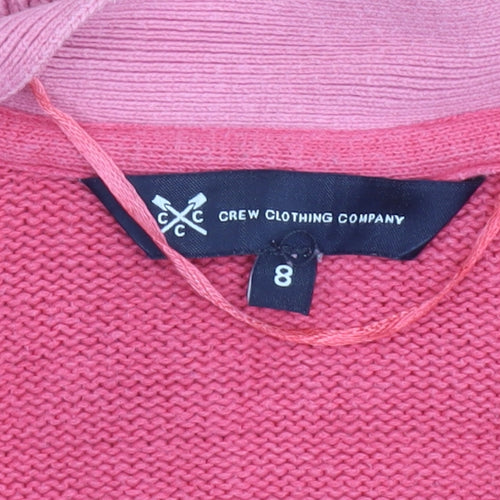 Crew Clothing Company Women's Pink Size 8 Cotton Cardigan