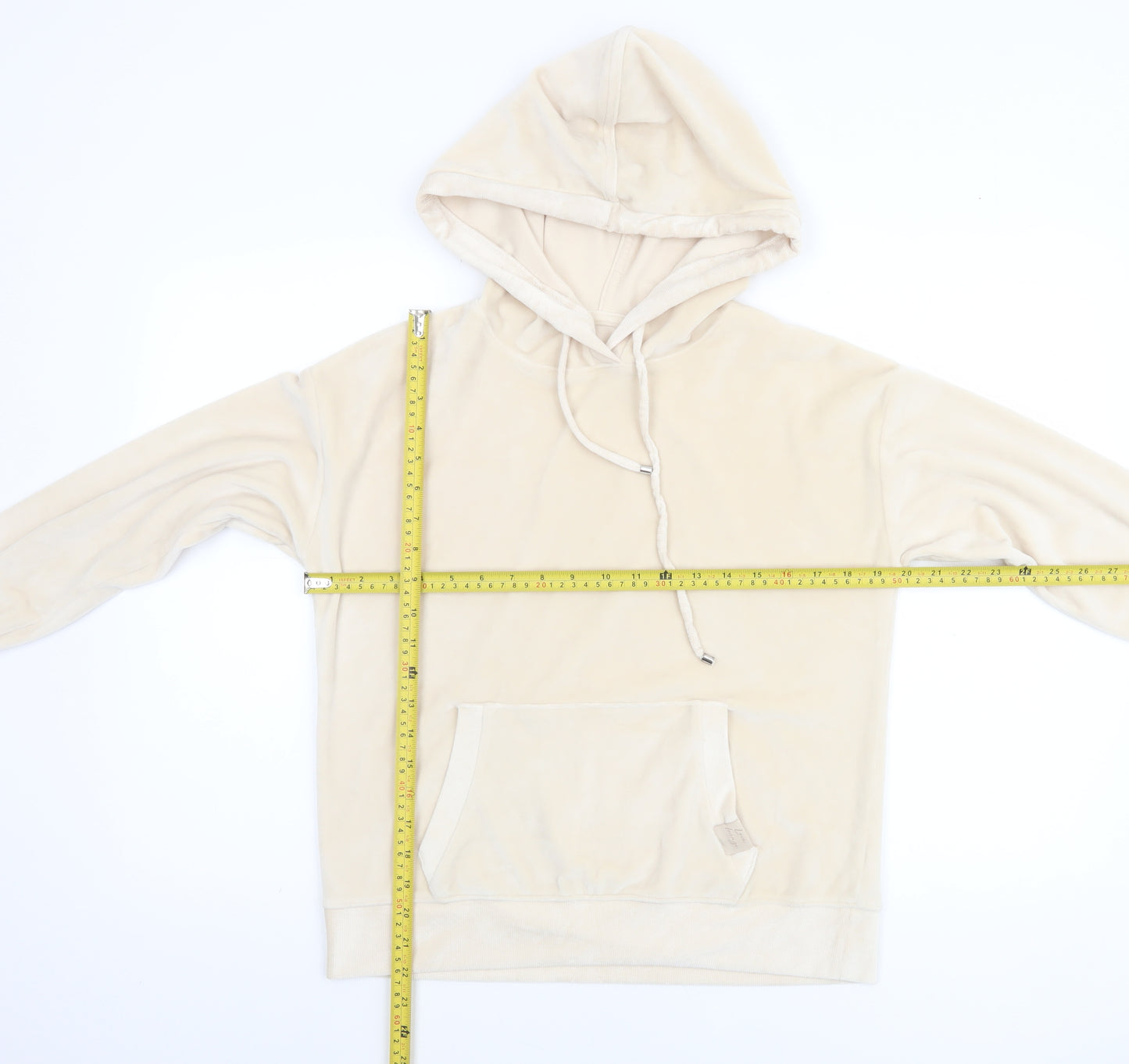 George Women’s Beige Velour Pullover Hoodie Size 4-6