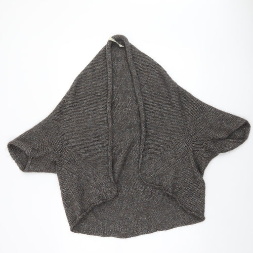 IndiWoman Brown Mohair Blend Chunky Knit Cape Jumper Women’s Small