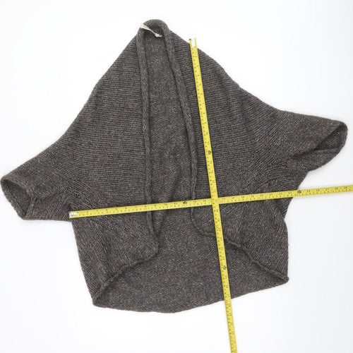 IndiWoman Brown Mohair Blend Chunky Knit Cape Jumper Women’s Small