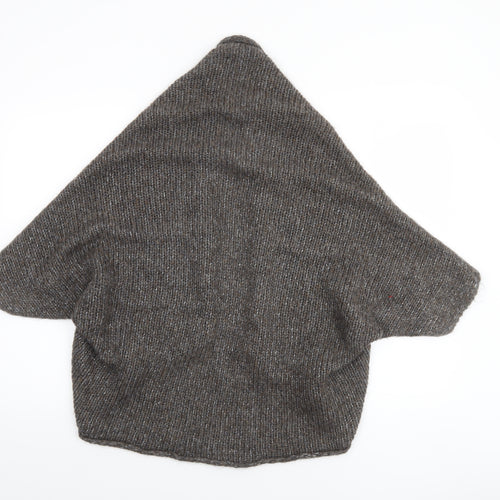IndiWoman Brown Mohair Blend Chunky Knit Cape Jumper Women’s Small
