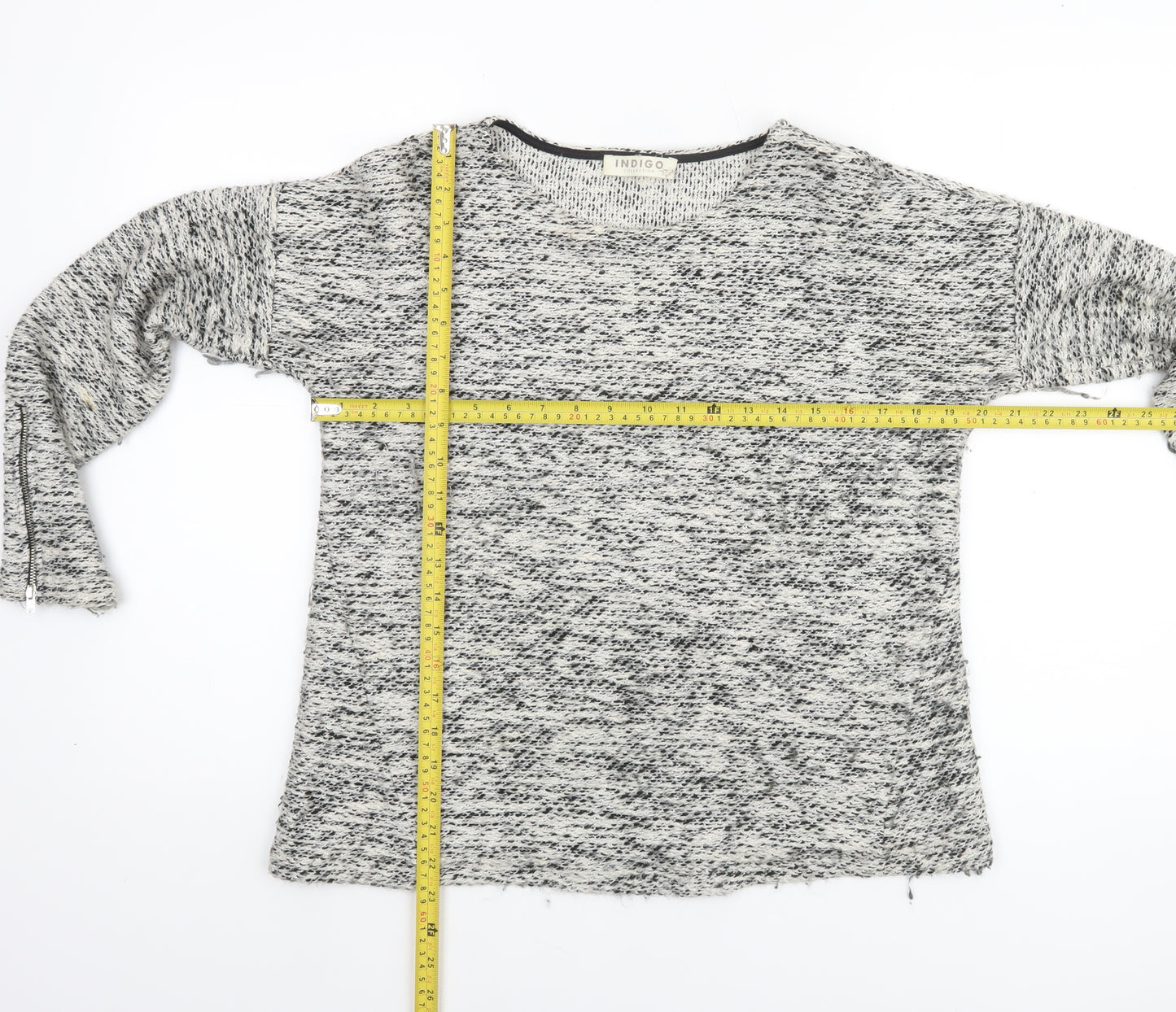 Marks and Spencer Women’s Grey Open-Knit Pullover Jumper Size 12