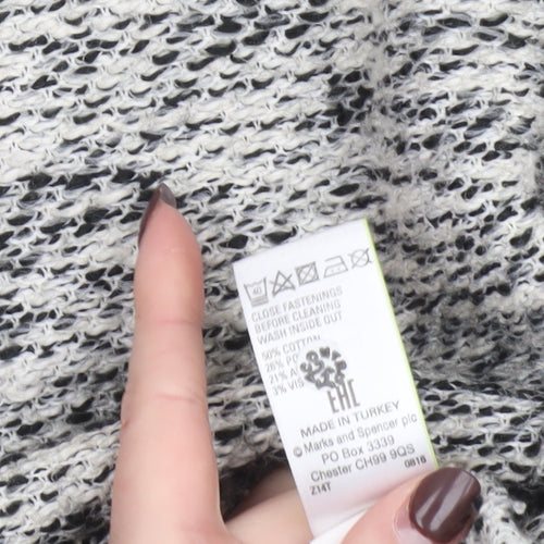 Marks and Spencer Women’s Grey Open-Knit Pullover Jumper Size 12