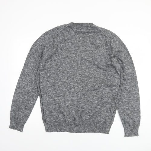 Very Man Mens Grey Cotton Blend Long Sleeve Pullover Jumper L