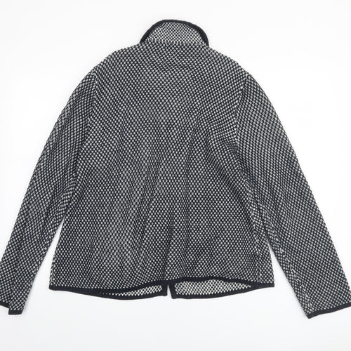 Papaya Women's Black Knit Collared Button Cardigan Size 16