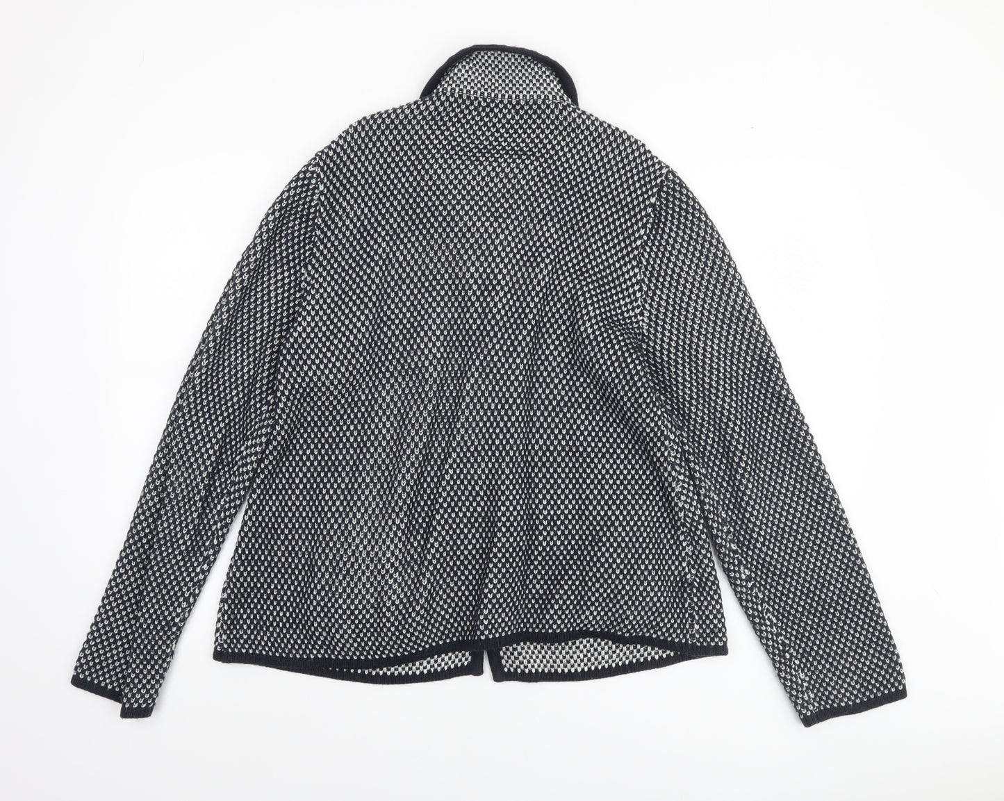 Papaya Women's Black Knit Collared Button Cardigan Size 16