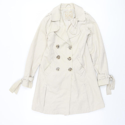 51015 Lovely Girls Beige Trench Coat 9 Years Double-Breasted Mid-Length