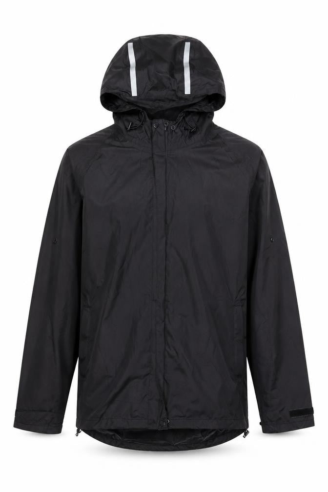 RockBros Men's Black S Waterproof Cycling Rain Jacket Hooded