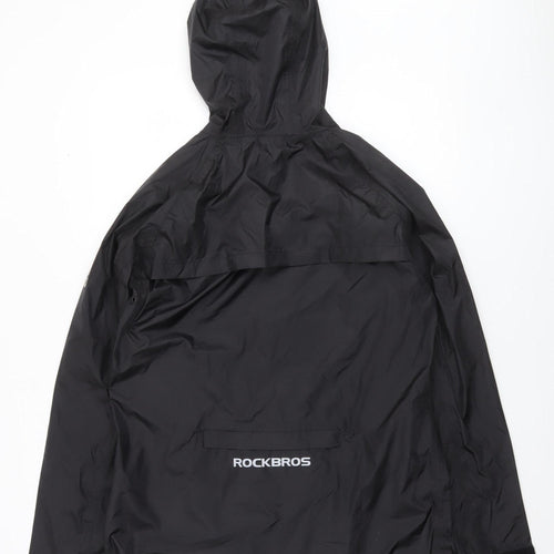 RockBros Men's Black S Waterproof Cycling Rain Jacket Hooded