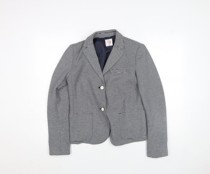 Gap Women’s Navy Striped Modern Blazer UK 10 Cotton Blend Jacket