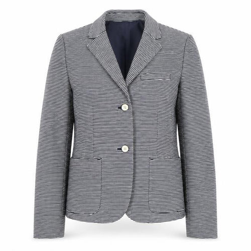 Gap Women’s Navy Striped Modern Blazer UK 10 Cotton Blend Jacket