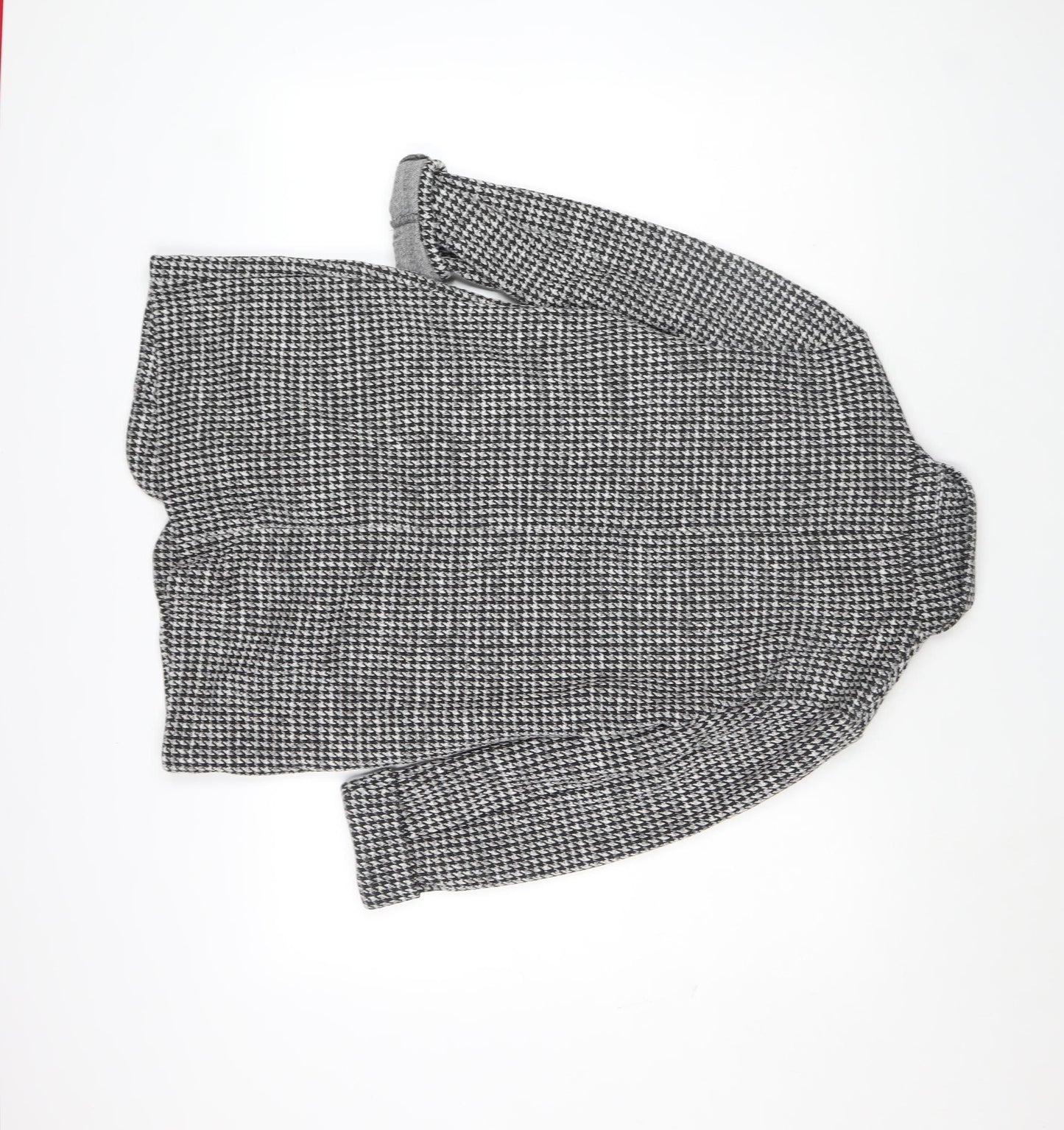F&F Women Black & White Houndstooth Coatigan UK 6 Classic Long Lined