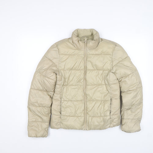 GAP Womens Beige 2XS Puffer Jacket ColdControl Water Resistant