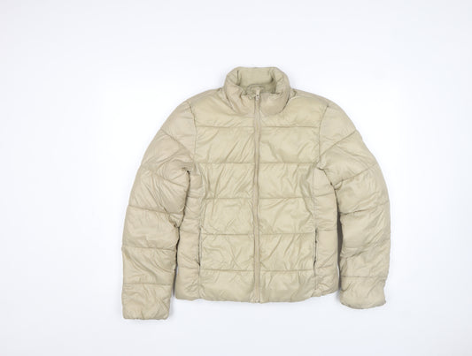 GAP Womens Beige 2XS Puffer Jacket ColdControl Water Resistant