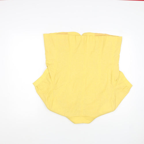 Alexara Women Yellow Linen Blend Short Sleeve Blazer Size 16