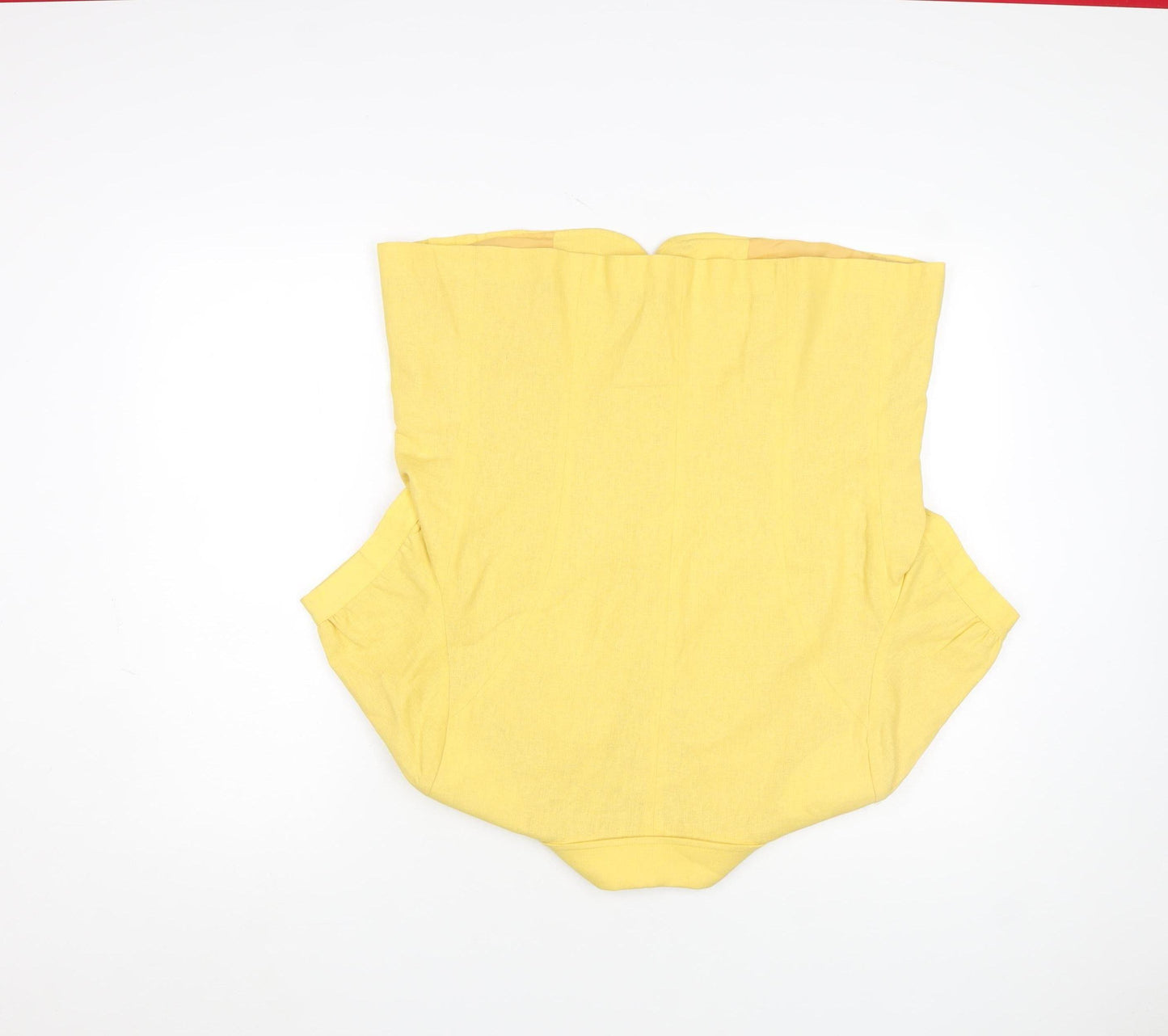 Alexara Women Yellow Linen Blend Short Sleeve Blazer Size 16