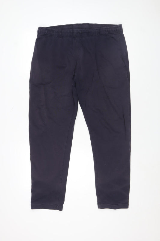 Marks and Spencer Womens Black Jogger Trousers Size 12 Stretch Polyester