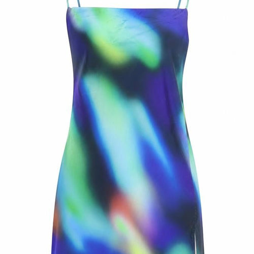 Bershka Women Multicoloured Size 8 Slip Dress Summer Satin
