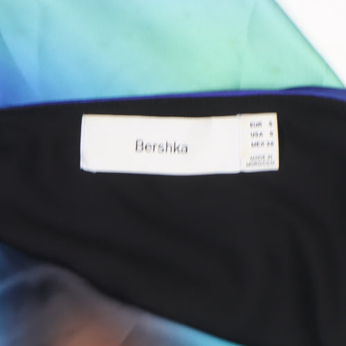 Bershka Women Multicoloured Size 8 Slip Dress Summer Satin