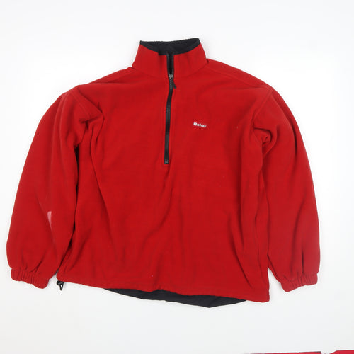 Rohan Men’s Red Fleece 1/2 Zip Pullover Sweatshirt Size M