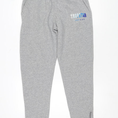 Trapstar Men's Grey Fleece Jogger Sweatpants M Tapered Fit
