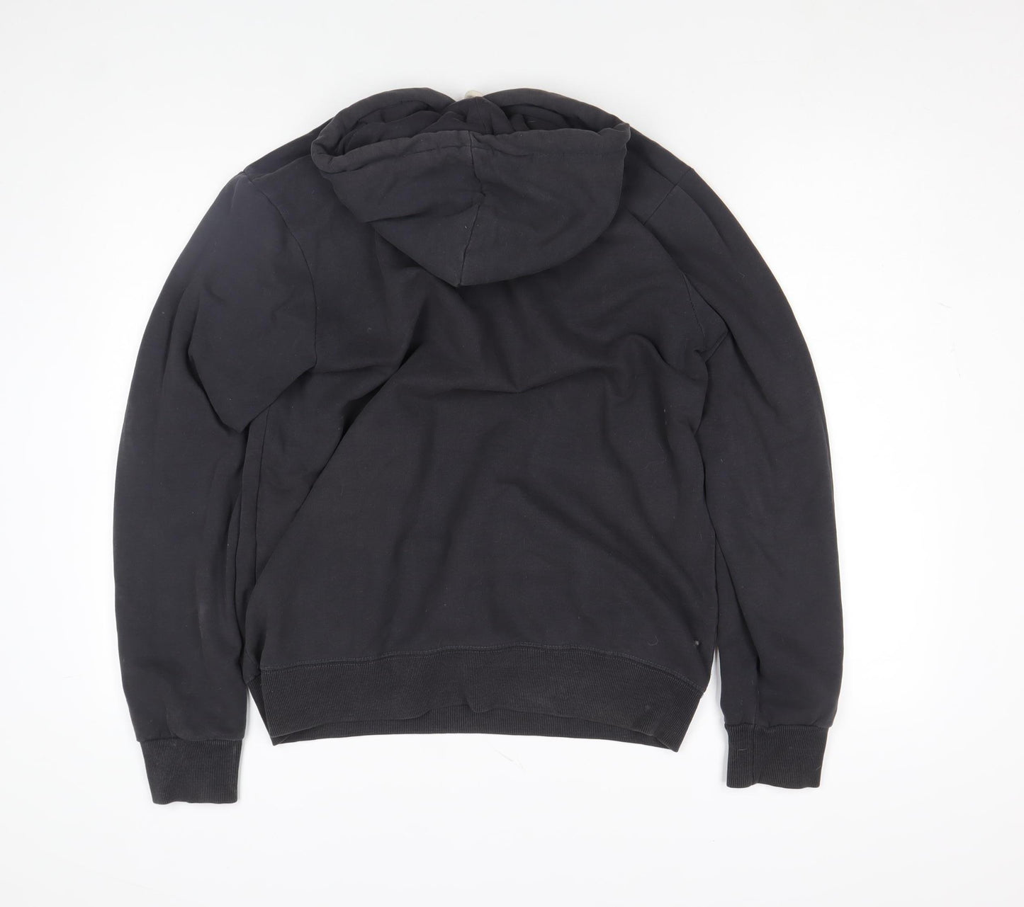 Pull&Bear Men's Black XL Pullover Hoodie 1991 Logo Sweatshirt