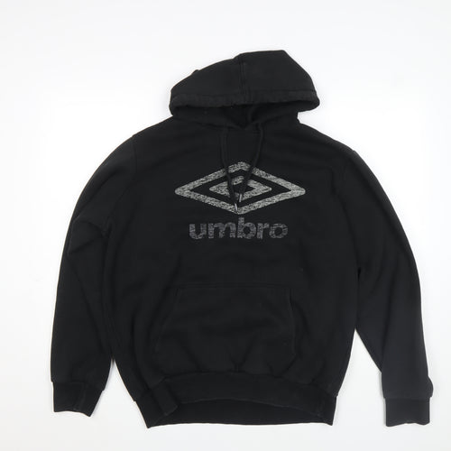 Umbro Men's Black XL Pullover Hoodie Fleece Lined Sportswear