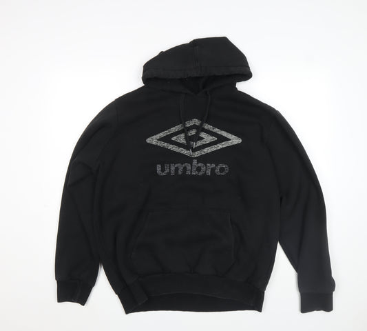 Umbro Men's Black XL Pullover Hoodie Fleece Lined Sportswear
