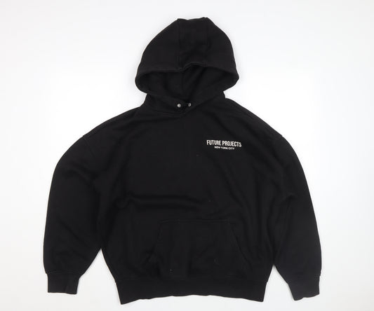 Primark Men's Black Pullover Hoodie M Future Projects New York City Logo