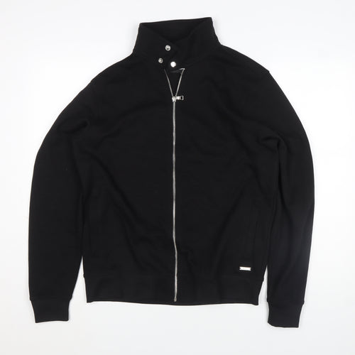 Threadbare Men's Black M Full Zip Stand-Up Collar Jacket