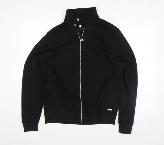 Threadbare Men's Black M Full Zip Stand-Up Collar Jacket