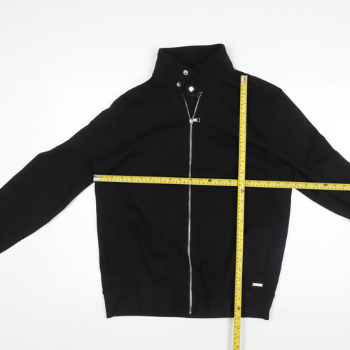Threadbare Men's Black M Full Zip Stand-Up Collar Jacket